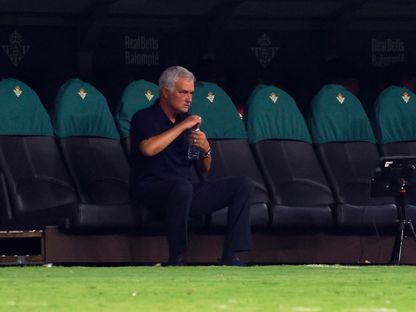 مدرب ريال مدريد جوزيه مورينيو خلال مباراة ضد ريال بيتيس - 4 سبتمبر 2026 - REUTERS