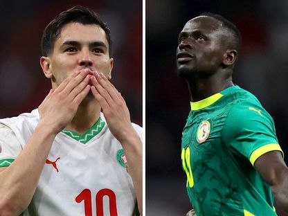 صورة مركبة لبراهيم دياز (المغرب) وساديو ماني (السنغال) في كأس أمم إفريقيا 2025 - Reuters
