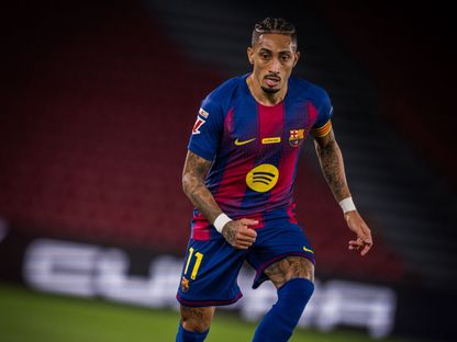 رافينيا من مباراة برشلونة وأوساسونا بالدوري الإسباني - 13 ديسمبر 2025 - X/FCBarcelona_es