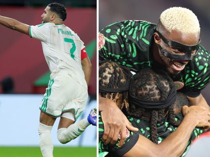 صورة مركبة لفيكتور أوسيمين (نيجيريا) ورياض محرز (الجزائر) في كأس أمم إفريقيا 2025 - Cafonline.com
