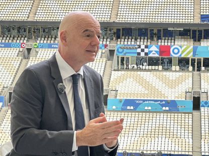 جياني إنفانتينو رئيس فيفا خلال حواره مع صحيفة الشرق الأوسط - https://aawsat.com