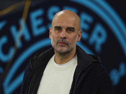 مدرب مانشستر سيتي بيب غوارديولا قبل مباراة ضد كلوب بروج في دوري أبطال أوروبا - 29 يناير 2025 - Reuters