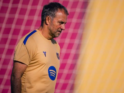 هانزي فليك خلال تدريب لبرشلونة - 21 أغسطس 2026 - fcbarcelona.es