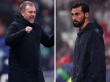 صورة مركبة لمدرب ريال مدريد ألفارو أربيلوا ومدرب برشلونة هانزي فليك - 28 يناير 2026 - Reuters