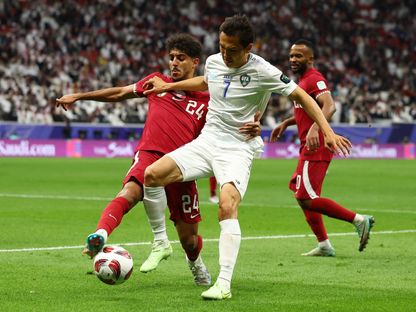 من مواجهة قطر أمام أوزبكستان في كأس آسيا - 3 فبراير 2024 - Reuters