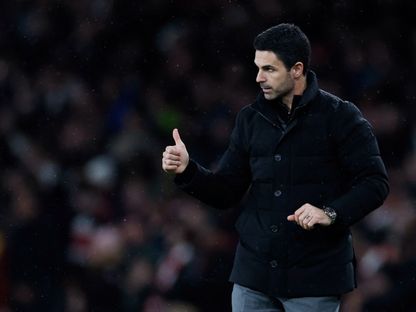 ميكيل أرتيتا مدرب أرسنال خلال مباراة بايرن ميونيخ بدوري أبطال أوروبا - 26 نوفمبر 2025 - Action Images via Reuters