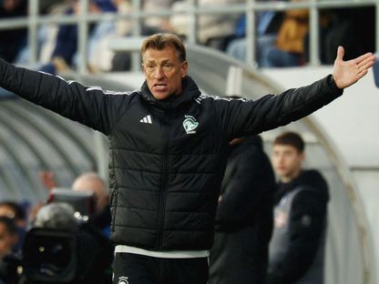 مدرب السعودية هيرفي رينارد خلال مباراة ودية ضد صربيا - 31 مارس 2026 - REUTERS