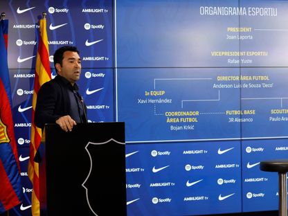 المدير الرياضي لنادي برشلونة ديكو خلال اجتماع مجلس الإدارة - 13 سبتمبر 2023 - ٌReuters