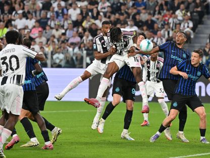 خيفرين تورام يسجل هدف يوفنتوس الثالث أمام إنتر ميلان في الدوري الإيطالي 13 سبتمبر 2025 - ٍreuters