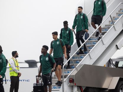 وصول بعثة منتخب السعودية إلى أميركا للمشاركة في الكأس الذهبية - 11 يونيو 2025 - X/@SaudiNT