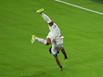 احتفال جنوني من سالم الدوسري نجم الهلال بتسجيل هدف في مرمى باتشوكا بكأس العالم للأندية - 26 يونيو 2025 - Reuters