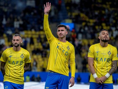 إيميريك لابورت مدافع النصر قبل مواجهة الحزم بدوري روشن السعودي - 29 فبراير 2024 - Reuters