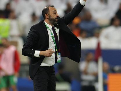 طارق السكتيوي من مباراة المغرب والسعودية بكأس العرب - 8 ديسمبر 2025 - Reuters