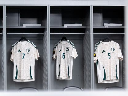 قمصان لاعبين سعوديين قبل مباراة "الأخضر" والمكسيك في الكأس الذهبية - 29 يونيو 2025 - X/@SaudiNT