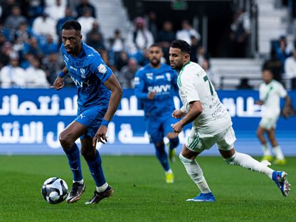 رياض محرز ومحمد كنو في قمة الهلال والأهلي بدوري روشن السعودي - 2 فبراير 2026 - x@Alhilal_FC