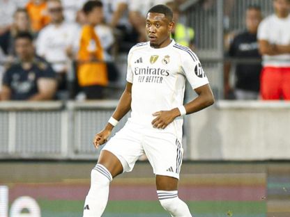 دافيد ألابا لاعب ريال مدريد الإسباني خلال مواجهة تيرول النمساوي الودية - 12 أغسطس 2025 - Realmadrid.com