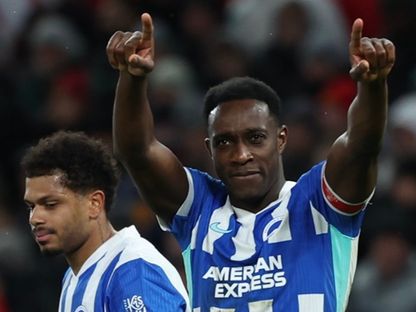 داني ويلبيك يسجل هدف فوز برايتون أمام مانشستر يونايتد في كأس إنجلترا- 11 يناير 2026 - /officialbhafc/x