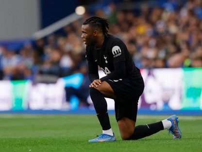 ديستني أودوجي لاعب توتنهام هوتسبير خلال مواجهة برايتون بالدوري الإنجليزي الممتاز - 20 سبتمبر 2025 - Reuters