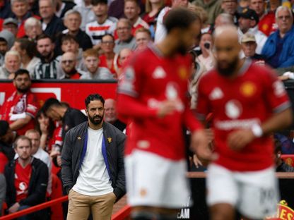 روبن أموريم مدرب مانشستر يونايتد خلال مواجهة بيرنلي - 30 أغسطس 2025 - REUTERS