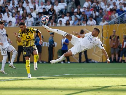 كيليان مبابي يسجل هدفاً لريال مدريد في مرمى بوروسيا دورتموند بكأس العالم للأندية - 5 يوليو 2025 - realmadrid.com