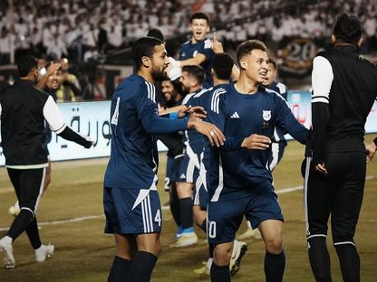 احتفال لاعبي إنبي بتسجيل هدف في شباك الزمالك ضمن الدوري المصري الممتاز - 12 مارس 2026 - X/@epl_eg