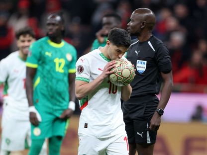 براهيم دياز قبل تنفيذ ركلة جزاء في مواجهة المغرب والسنغال بنهائي كأس أمم إفريقيا - 18 يناير 2026 - Reuters