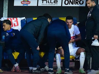 إصابة محمد شحاتة في مباراة الزمالك وبتروجيت بالدوري المصري - 28 يناير 2026 - ZSCOfficial/x