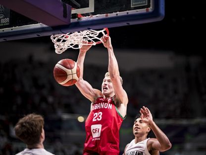 من مواجهة لبنان ونيوزيلندا في ربع نهائي كأس آسيا لكرة السلة في جدة - 14 أغسطس 2025 - annahar.com