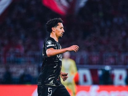 ماركينيوس قائد باريس سان جيرمان خلال مواجهة بايرن ميونيخ في دوري أبطال أوروبا - 6 مايو 2026 - X/@PSGbrasil