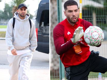 صورة مركبة لحارس الجزائر لوكا زيدان والقائد رياض محرز - X/@LesVerts