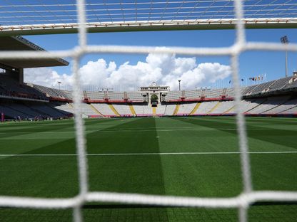 ملعب مونتجويك قبل مباراة برشلونة وريال مدريد بالدوري الإسباني - 11 مايو 2025 - Reuters