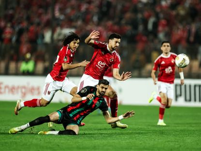 محمد علي بن رمضان لاعب الأهلي خلال مباراة الجيش الملكي في دوري أبطال إفريقيا - 15 فبراير 2026 - FB/@Al Ahly SC