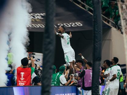 إيفان توني مهاجم الأهلي السعودي يحتفل بهدفه أمام فيسيل كوبي بنصف نهائي دوري أبطال آسيا للنخبة - 20 أبريل 2026 - x@ALAHLI_FC