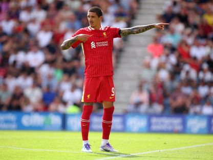 داروين نونيز من مباراة ليفربول وبريستون نورد إيند الودية - 13 يوليو 2025 - Reuters