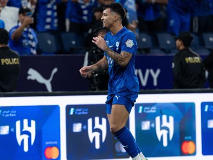 احتفال ماركوس ليوناردو بتسجيل هدف للهلال في مرمى الشباب بالدوري السعودي - 31 أكتوبر 2025 - X/@Alhilal_FC