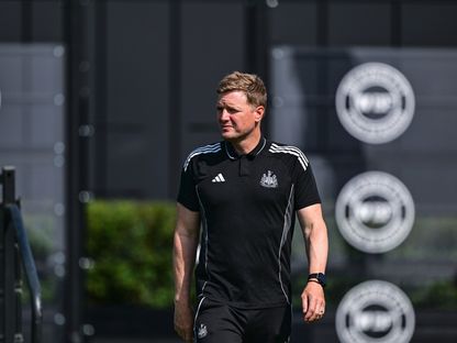 إيدي هاو خلا تدريب لنيوكاسل يونايتد - 15 أغسطس 2025 - X/@NUFC