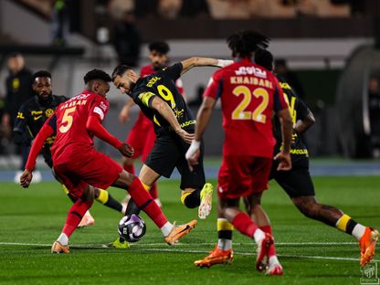 كريم بنزيما مهاجم الاتحاد خلال مواجهة ضمك في دوري روشن السعودي - 13 يناير 2026 - X/@ittihad