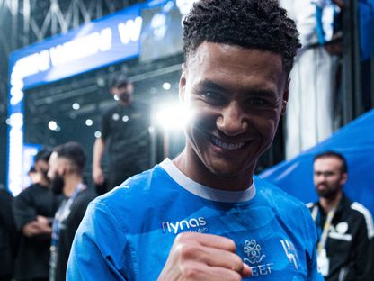 أولي واتكينز يحتفل بفوز الهلال على الاتحاد بالدوري السعودي - 10 أكتوبر 2026 - x@Alhilal_FC