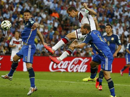ميروسلاف كلوزه مهاجم ألمانيا خلال نهائي كأس العالم أمام الأرجنتين - 13 يوليو 2014 - reuters