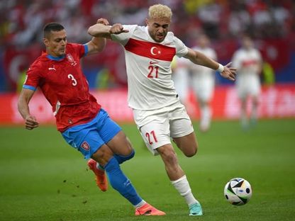 باريس يلماز مهاجم تركيا خلال مباراة التشيك في بطولة أوروبا- 26 يونيو 2024 - UEFA