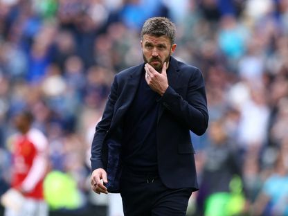 مايكل كاريك مدرب مانشستر يونايتد بعد التعادل مع إيفرتون في الدوري الإنجليزي - 6 سبتمبر 2026 - Reuters
