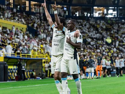 احتفال لاعبي الاتحاد بتسجيل هدف في مرمى النصر بربع نهائي كأس الملك - 28 أكتوبر 2025 - X/@KingCupSA