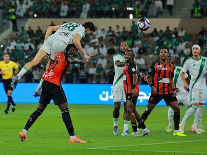 من مباراة الأهلي والرياض بالدوري السعودي-30 أكتوبر 2025 - X/@aawsat_spt