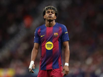 لامين يامال خلال مباراة أتلتيكو مدريد وبرشلونة بالدوري الإسباني - 4 أبريل 2026 - Reuters