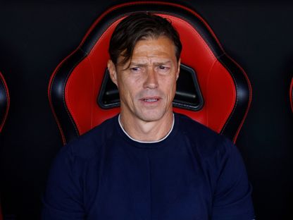 ماتياس ألميدا من مباراة إشبيلية وبرشلونة بالدوري الإسباني - 5 أكتوبر 2025 - Reuters