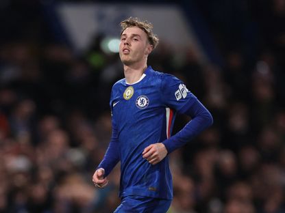 كول بالمر من مباراة تشيلسي وبرينتفورد بالدوري الإنجليزي الممتاز - 17 يناير 2026 - Reuters