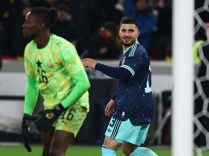 دينيز أونداف لاعب منتخب ألمانيا خلال مواجهة غانا ودياً - 31 مارس 2026 - REUTERS