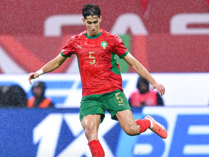 نايف أكرد خلال مباراة بين المغرب وجزر القمر في كأس أمم إفريقيا - 21 ديسمبر 2025 - X/@EnMaroc