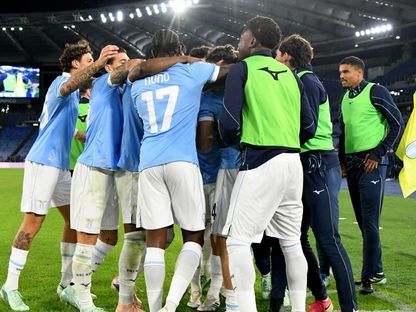 لاعبو لاتسيو يحتفلون بالهدف الثاني أمام بارما في الدوري الإيطالي - 24 أكتوبر 2026 - OfficialSSLazio/x