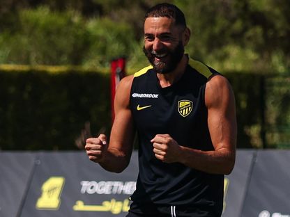 كريم بنزيما في تدريبات الإتحاد - 25 يوليو 2025 - X/@ittihad